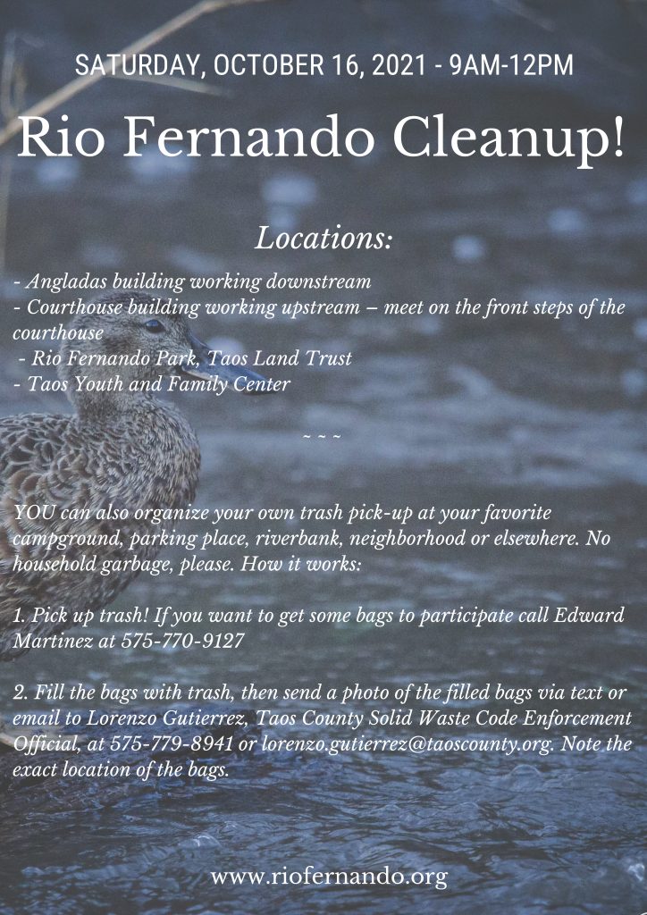 Rio Fernando Cleanup in Taos 2021